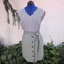Sukne - Ľanová sukňa na zapínanie (rôzne farby vzorok -50%  19,50€) - 15477483_