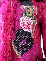 Bundy a kabáty - Ružová dámska bunda M/L z flís /umelej kožušiny - 15478236_