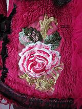 Bundy a kabáty - Ružová dámska bunda M/L z flís /umelej kožušiny - 15478237_
