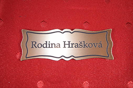 Tabuľky - Štítok, menovka, označenia izieb zlatá 2 - 15476415_