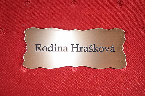 Tabuľky - Štítok, menovka, označenia izieb zlatá 3 - 15476429_