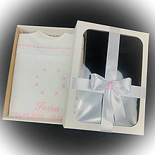 Detské oblečenie - Košieľka na krst  k23 ružová v darčekovom balení - 15478266_