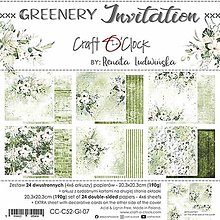 Papier - Scrapbook papier Greenery Invitation 8x8 - 15480245_