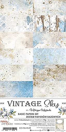 Papier - Scrapbook papier Basic set Vintage Sky - 15481570_