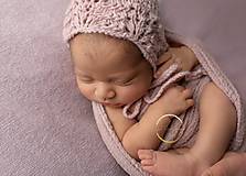 Detské čiapky - čiapka pre novorodenca - smotanová B - 15478837_