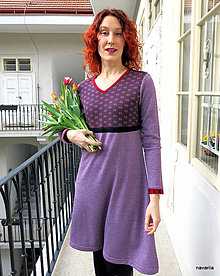 Šaty - TÍNA- pletené šaty recyklované - 15481061_