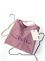 Detské oblečenie - Detská mikina s menom ALŽBETKA - lavender - 15480193_