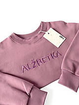 Detské oblečenie - Detská mikina s menom ALŽBETKA - lavender - 15480194_