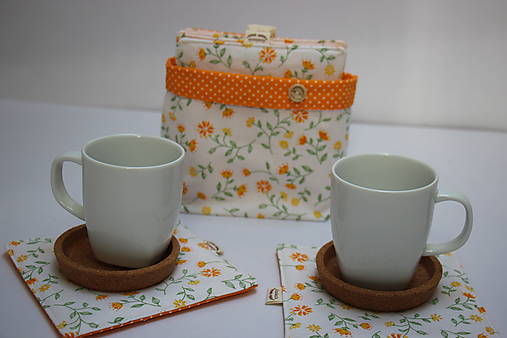 Úžitkový textil - Podšálky- jemné jarní - 15484111_