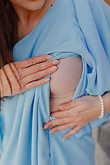 Šaty - Spoločenské šaty na dojčenie – modré - 15484432_