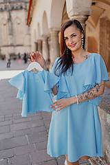 Šaty - Spoločenské šaty na dojčenie – modré - 15484440_
