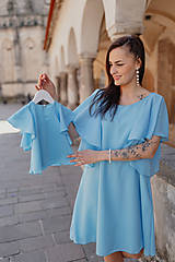 Šaty - Spoločenské šaty na dojčenie – modré - 15484441_