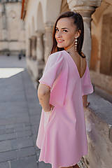Šaty - Spoločenské šaty na dojčenie – MAMA A DCÉRA –ružové - 15484458_