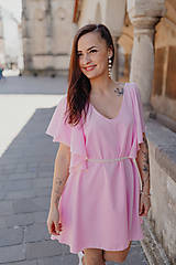 Šaty - Spoločenské šaty na dojčenie – MAMA A DCÉRA –ružové - 15484464_