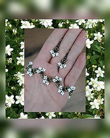 Náhrdelníky - Korálkový náhrdelník: ručne šitie - 15484351_