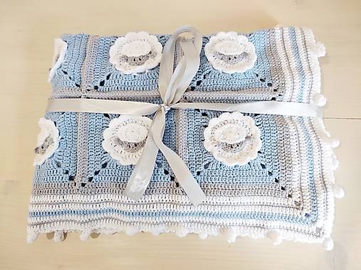 Detský textil - Ovečková deka + papučky - 15482033_