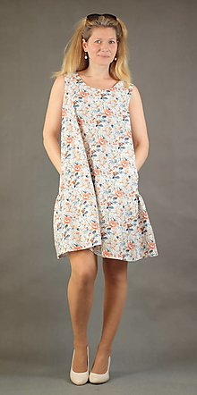 Šaty - Letní bavlněné šaty s kanýrem vel. M i na míru - 15484343_