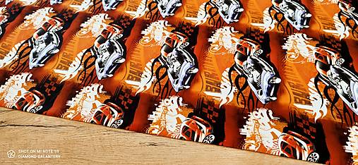 Textil - Teplákovina - Hot Wheels- cena za 10 centimetrov - 15487713_
