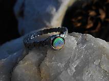 Prstene - ring with opal- rainbow power - 15488383_