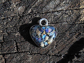 Náhrdelníky - little opalas heart -opál-striebro - 15488304_