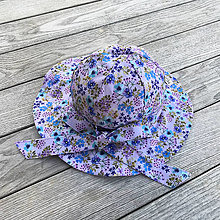 Detské čiapky - Detský klobúk blooming flowers lilac - 15487162_
