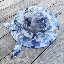 Detské čiapky - Detský klobúk blue garden - 15487218_
