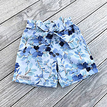Detské oblečenie - Detské bavlnené kraťasy - blue garden - 15487223_