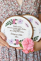 Darčeky pre svadobčanov - Svadobné výšivky poďakovanie rodičom - sada ♡ - 15486451_