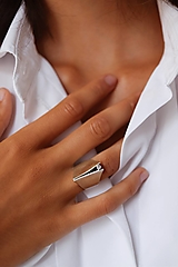 Prstene - Moderni stříbrný prsten Juniper - 15486226_