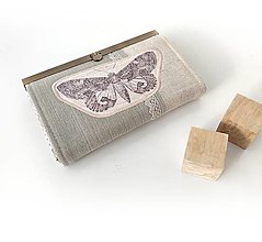 Peňaženky - Peňaženka s priehradkami Motýľ - 15486030_