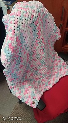Detský textil - Puffy deka s krížikovym vzorom 100x80cm - 15485974_
