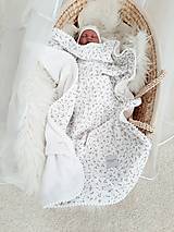 Detský textil - Letná deka mušelín/biely fleece DOROTHY 65x90cm - 15490221_