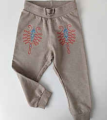 Detské oblečenie - "folklórne nohavice V" - maľované tepláky veľ.92 - 15490906_