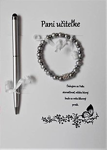 Iné šperky - Pre pani učiteľku (Riečne perly, hematit) - 15491789_