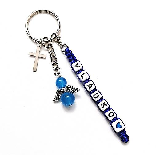 Kľúčenky - Kľúčenka s menom a anjelikom - 15491775_