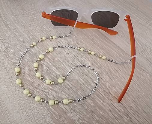 Iné šperky - Retiazka na okuliare - zlato/žltá - chirurgická oceľ  - 15490174_