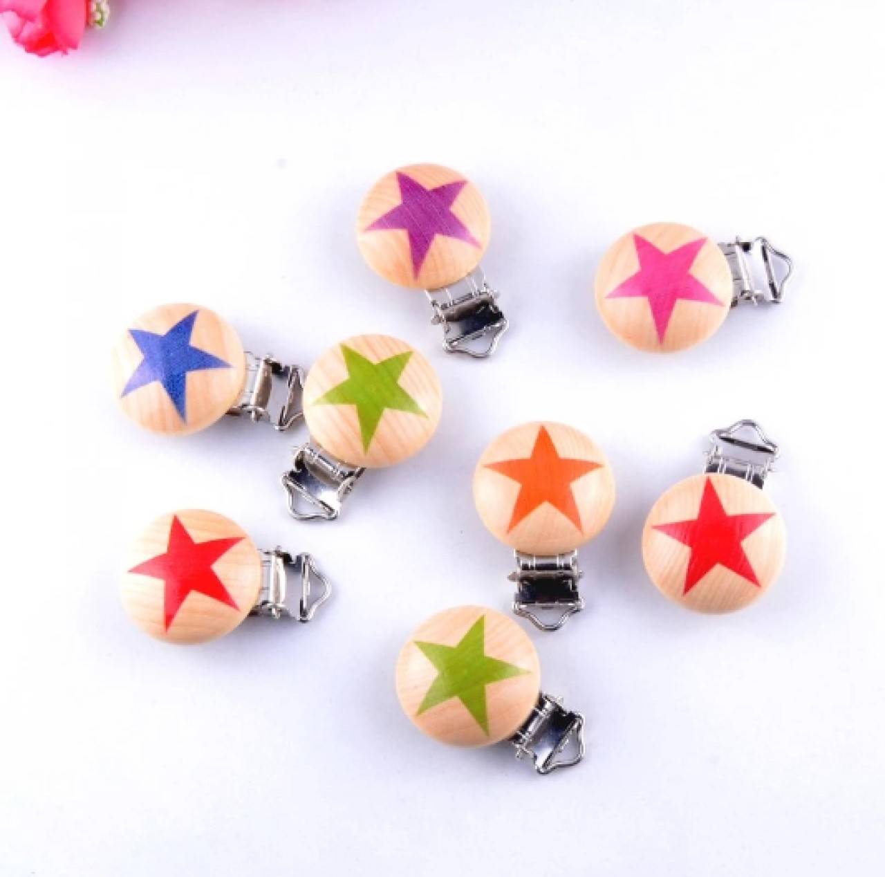 KL104 Klip na dudlík s hviezdičkou 2,9 cm