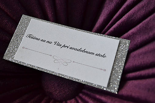 Elegantné svadobné oznámenie s perlou (pozvánka)