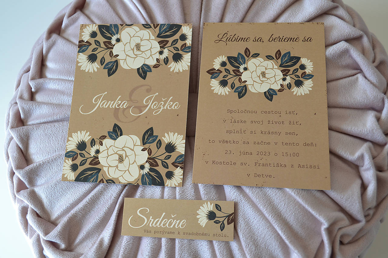Svadobné oznámenie kvety 4