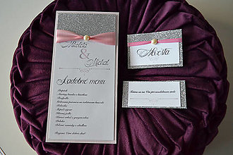 Papiernictvo - Elegantné svadobné oznámenie s perlou - 15489481_