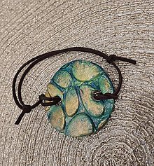 Náramky - Náramok kruh (Zelená vzor kamene) - 15489198_