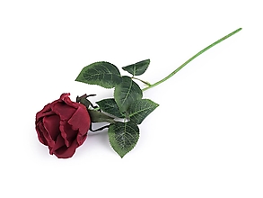 Polotovary - Umelá ruža (Bordová) - 15489804_