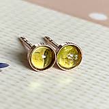 Náušnice - Peridot Ag925 Rose Gold Plated Earrings / Strieborné pozlatené napichovačky olivín - 15492967_