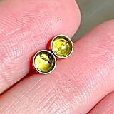 Náušnice - Peridot Ag925 Rose Gold Plated Earrings / Strieborné pozlatené napichovačky olivín - 15492968_