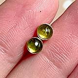 Náušnice - Peridot Ag925 Rose Gold Plated Earrings / Strieborné pozlatené napichovačky olivín - 15492969_