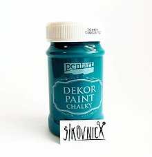 Farby-laky - Dekor paint chalky, 100 ml, kriedová farba (smaragdová) - 15493474_
