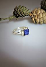 Prstene - zafír prsteň strieborný - 15495099_