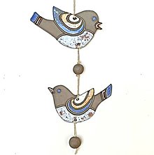 Dekorácie - Vtáčiky - keramická dekorácia - 15493430_