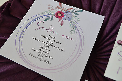 Svadobné oznámenie kvety 5 (menu)