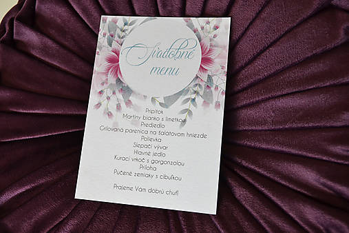 Svadobné oznámenie kvety 6 (menu)